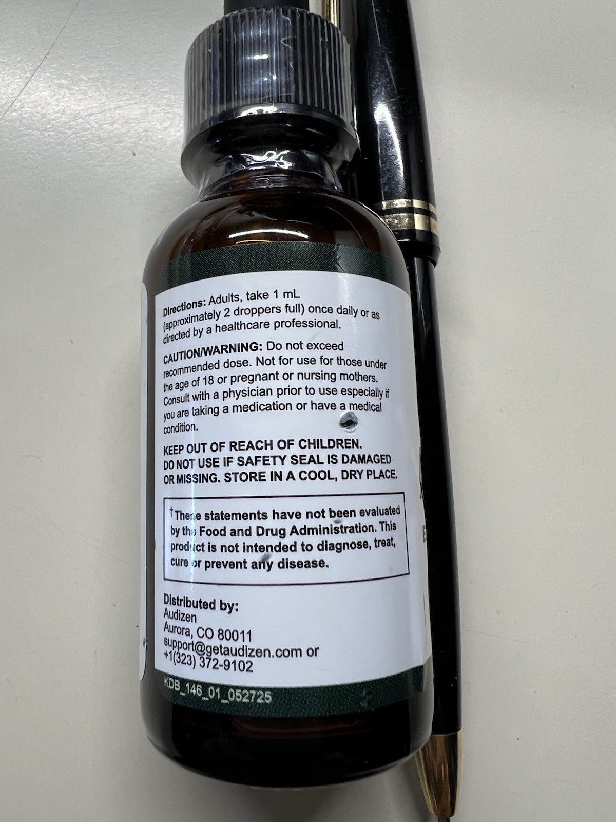 Audizen Hearing Support Liquid Dietary Supplement Drops, 1 fl oz (30 mL), 3