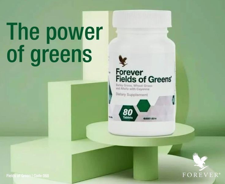 2 bott. of Forever Fields Of Greens (80 tab.ea) Healthy digestion. Kosher/Halal