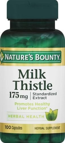 Nature’s Bounty Milk Thistle, Herbal Health Supplement, Supports Liver…