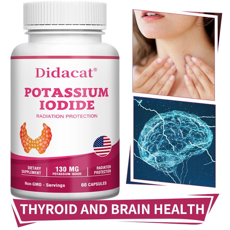 Advanced Iodine Supplement Supports Thyroid & Brain Health 60 Capsules