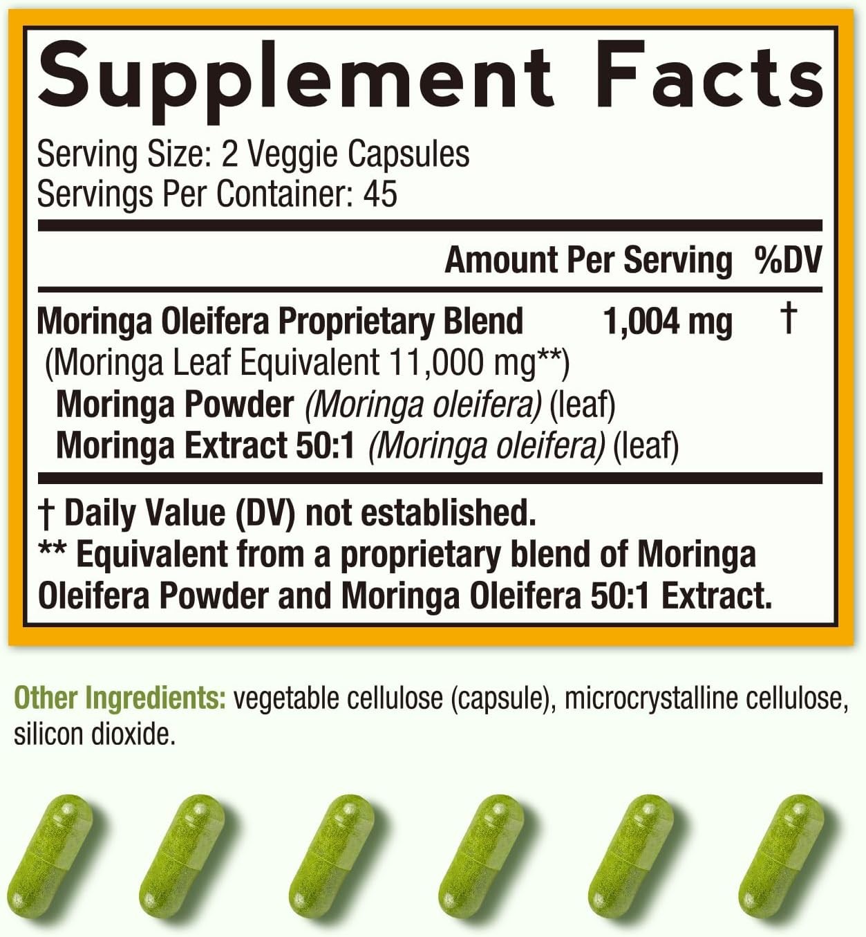 Doctor’s Recipes Moringa 11,000 mg Strength, Complete 90 Count (Pack of 1)