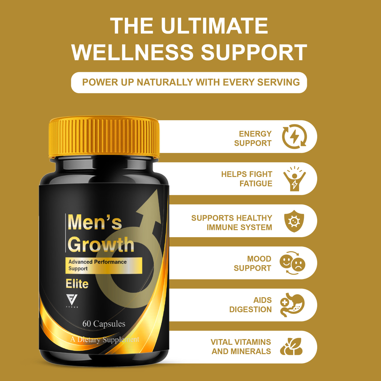 (3 Pack) Mens Growth Pill, MensGrowth Performance Support (180 Capsules)