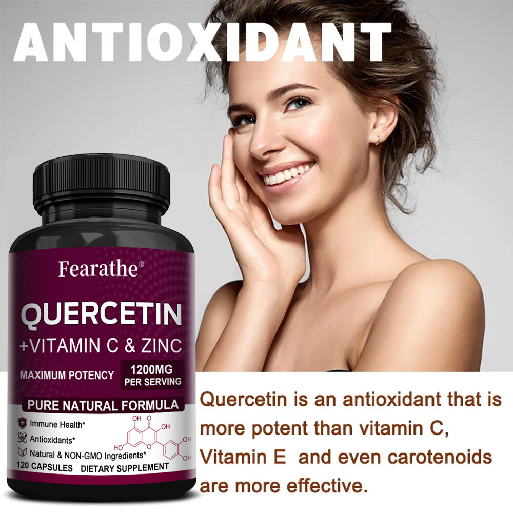 Quercetin 1200mg with Vitamin C and Zinc – Ultimate Immune Booster