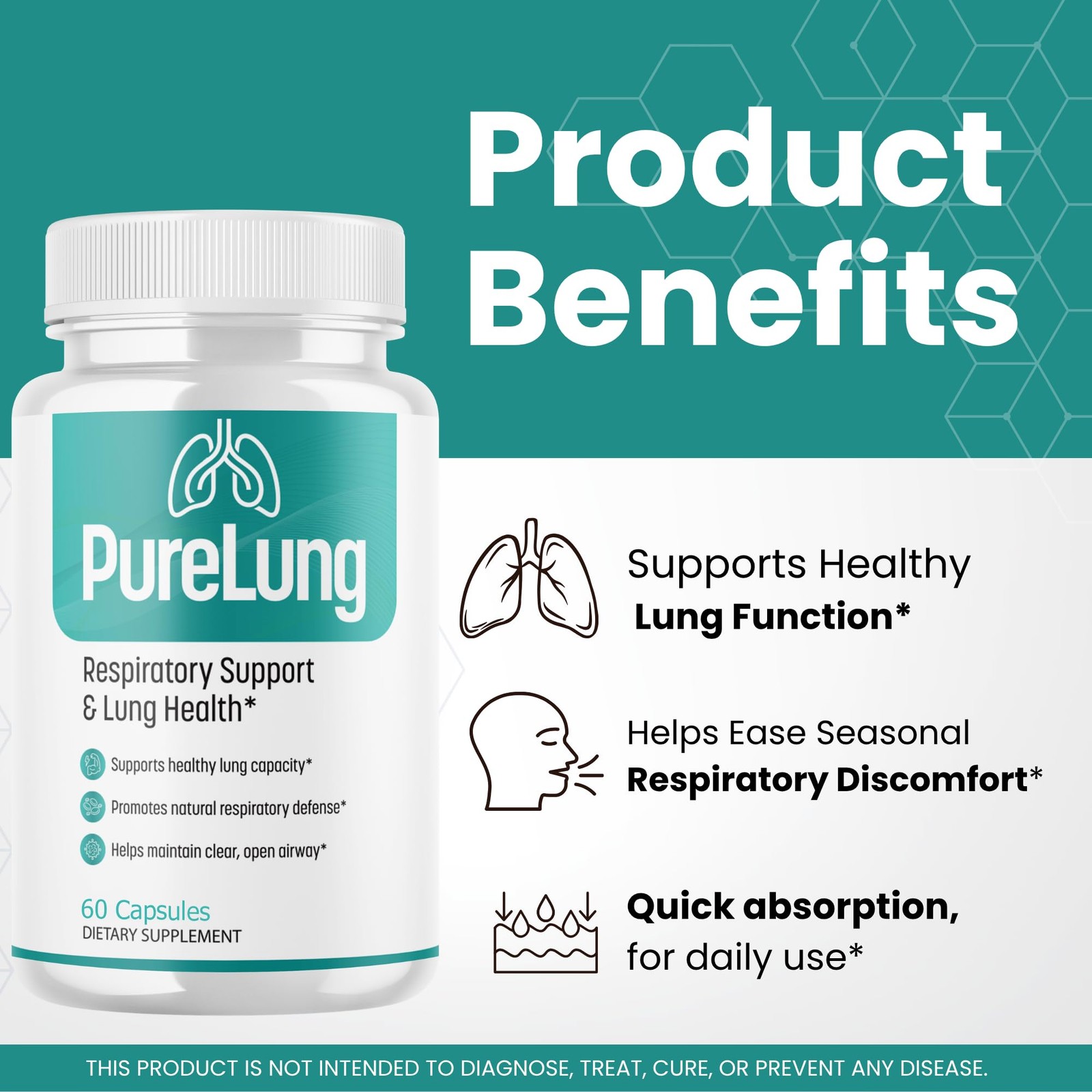 Valdivia PureLung 300 Capsules 5 Pack Daily Wellness Supplement Made in USA