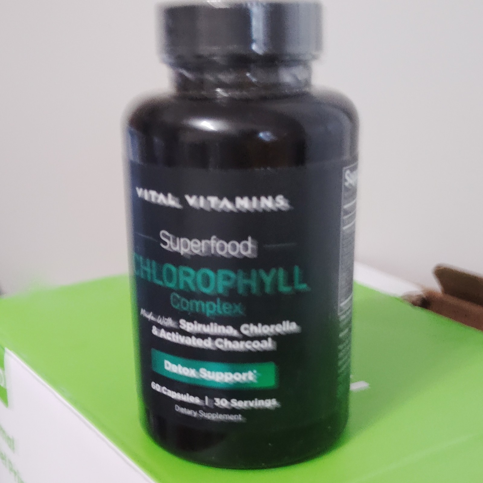 Vital Vitamins Chlorophyll Complex Detox Support Spirulina Chlorella 60 Caps