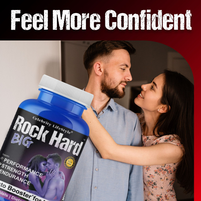 Rock Hard Testosterone Booster Support for Men Libido Stamina Energy 24/12/25