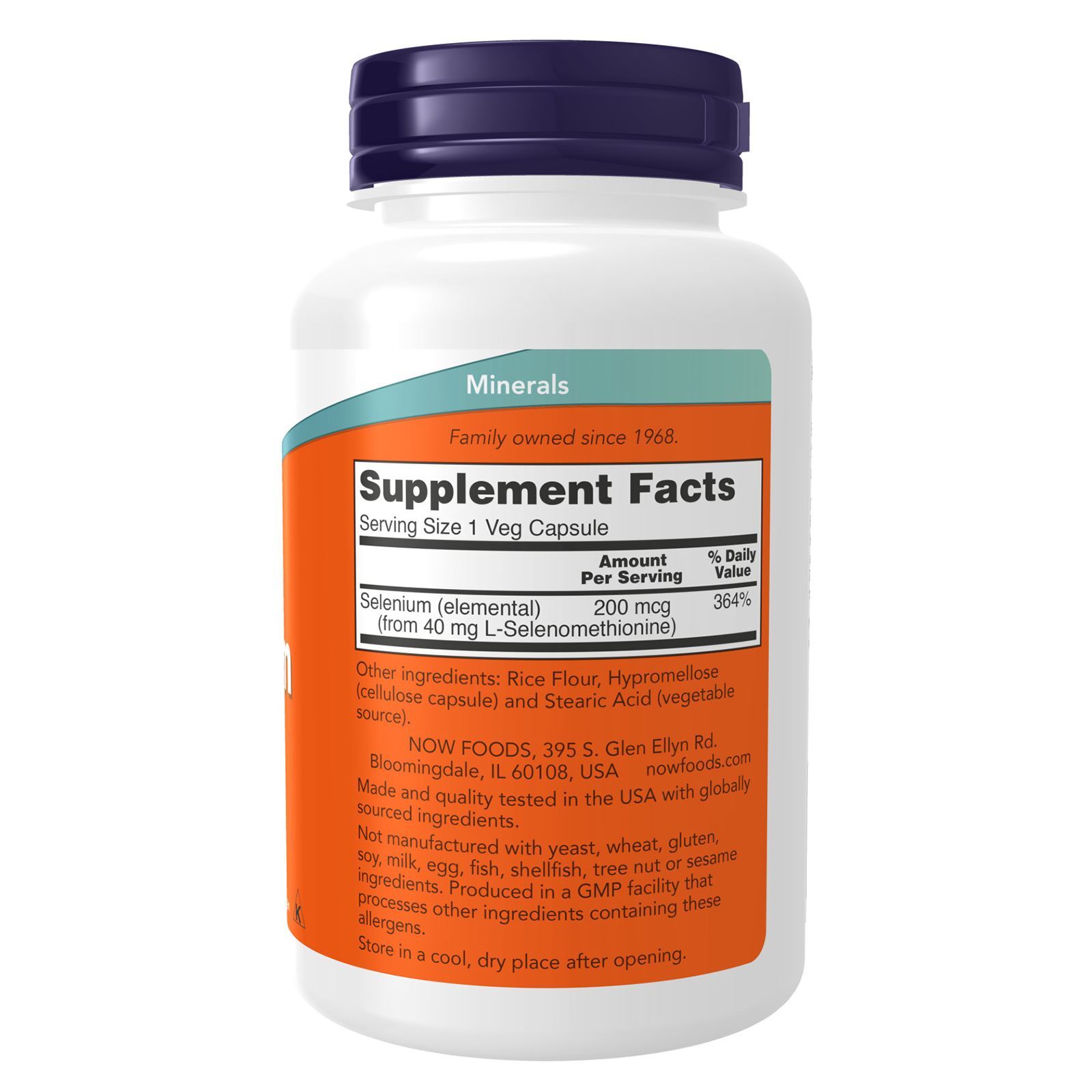 NOW FOODS Selenium 200 mcg 180 Veg Capsules