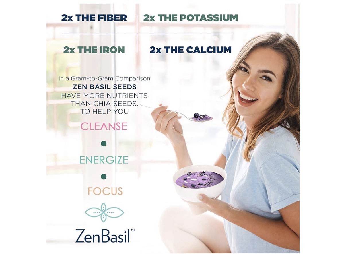 ZenBasil Organic Basil Seeds 14oz. Exp 2027 New Sealed