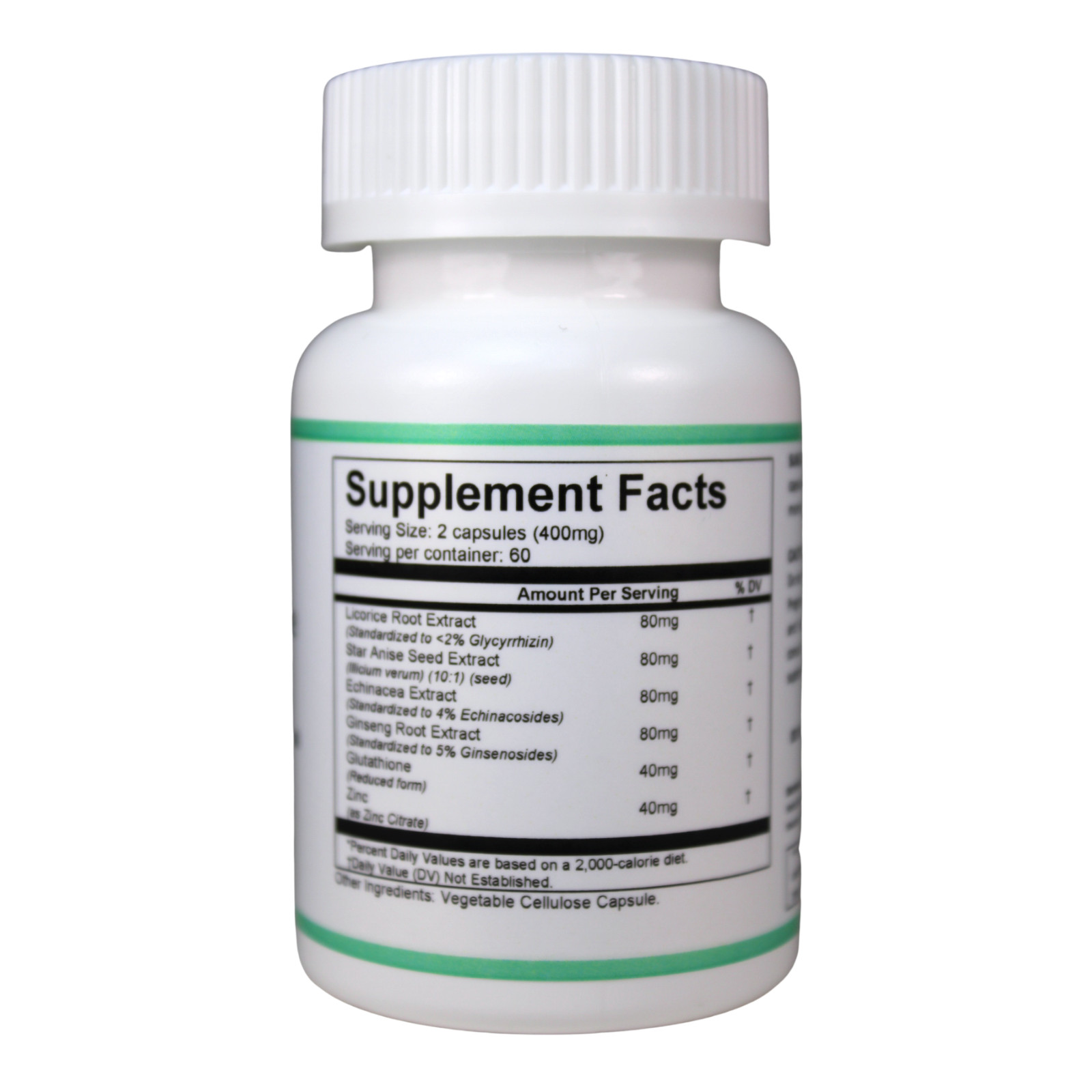 INCREASE BODY DEFENSE, 120 Capsules, Herbs Extracts, antioxidants and minerals.