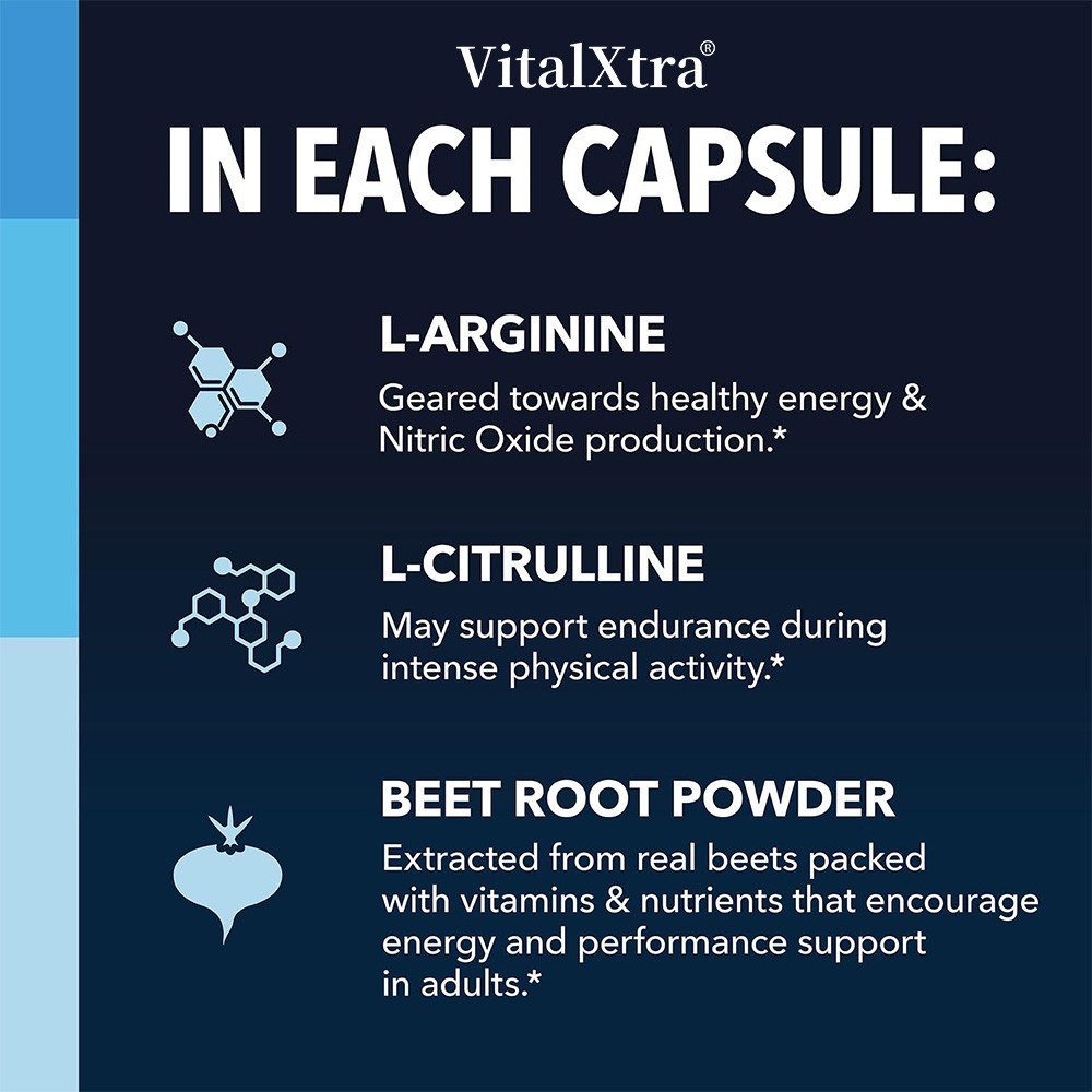 L Arginine Nitric Oxide L Citrulline Supplements Muscle Health 30-120 Capsules