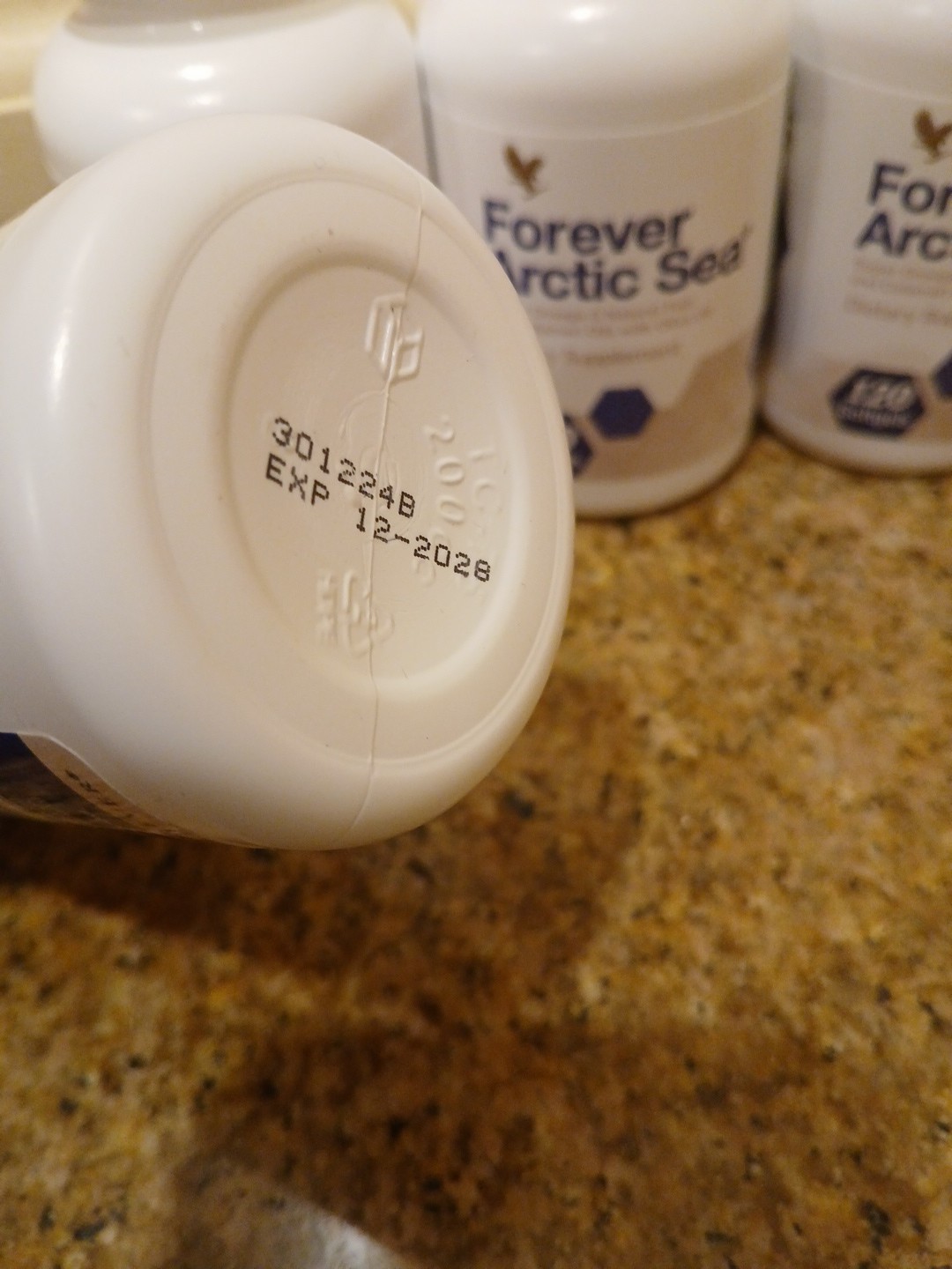 4 bott. of FOREVER ARCTIC SEA (120 Softgels ea) HALAL