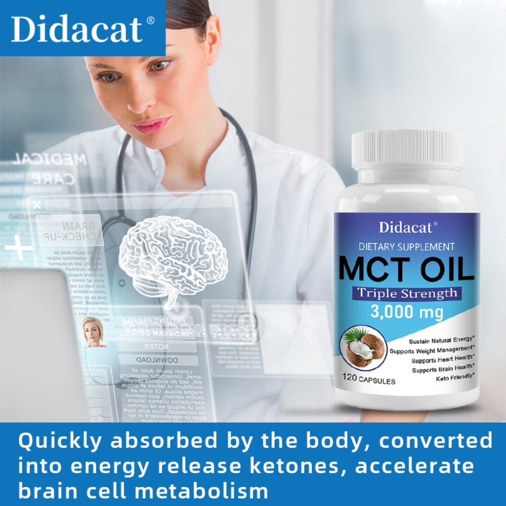 Pure MCT Oil 3000mg serving, C8 C10 Weight Loss, Energy, Brain Heart Health