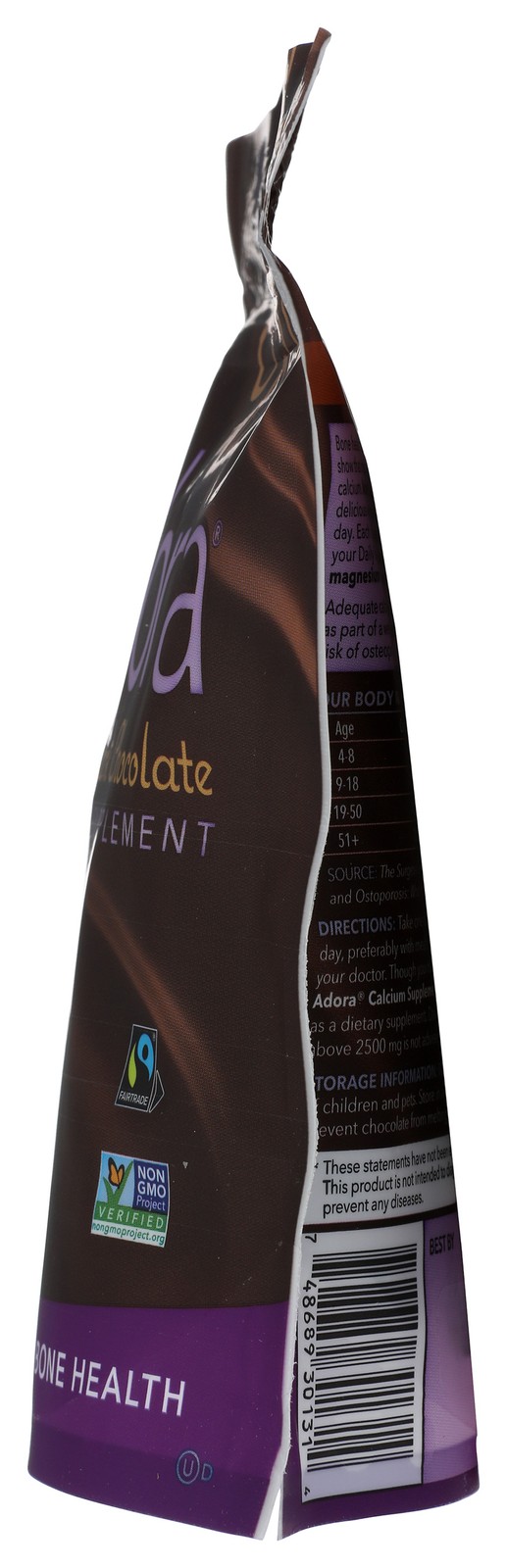 Adora Calcium Disks Dark Chocolate Bone Health Supplement 30 6 Pack