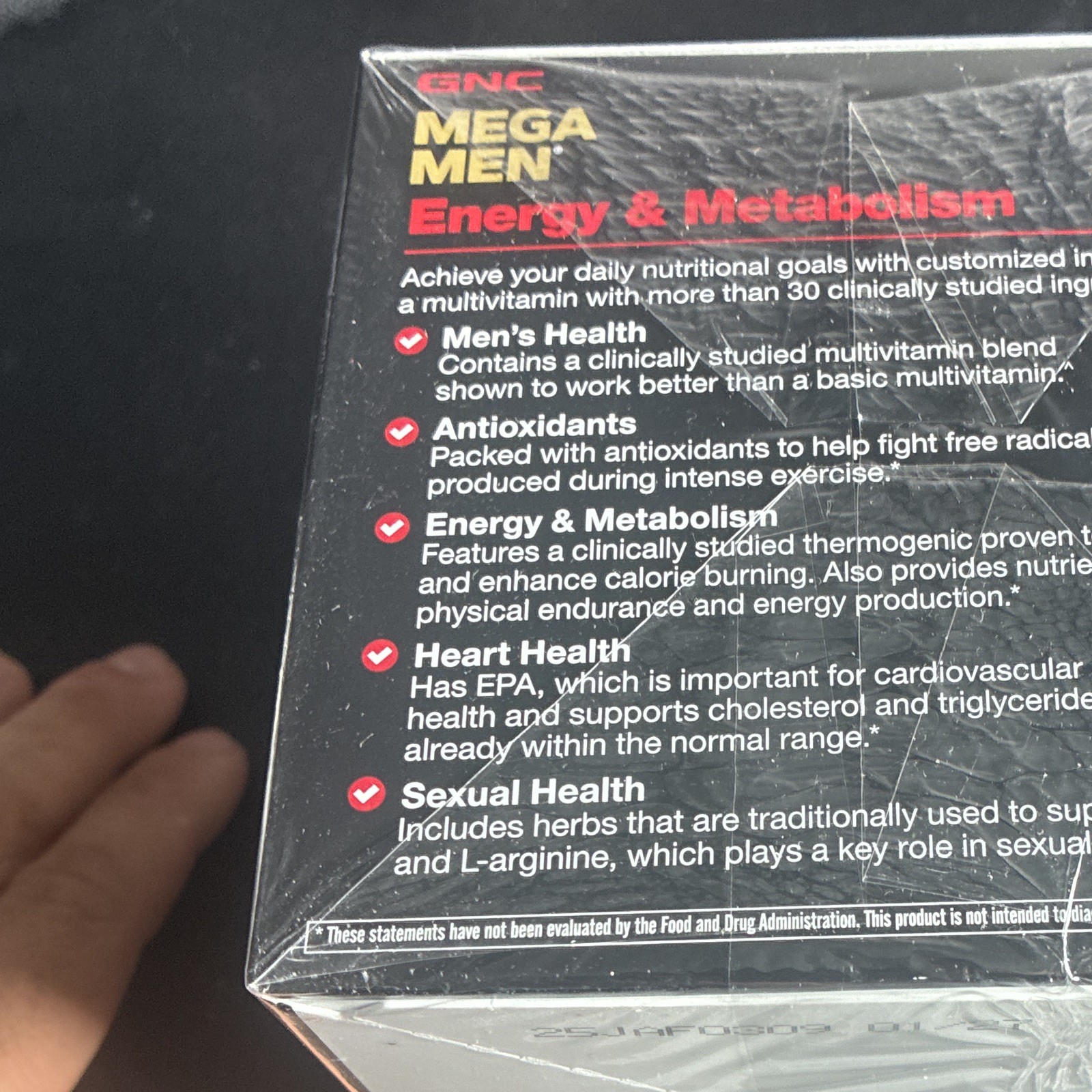 GNC Mega Men Energy & Metabolism Vitapak Multivitamin 30 Pk 30Day Supply ex 1/27