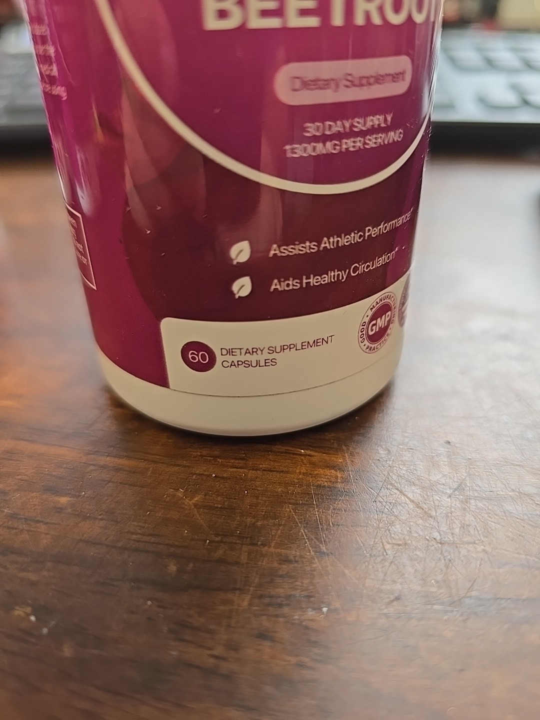 Rosabella Organic Beetroot 1300mg Dietary Supplement 60 Veggie Capsules