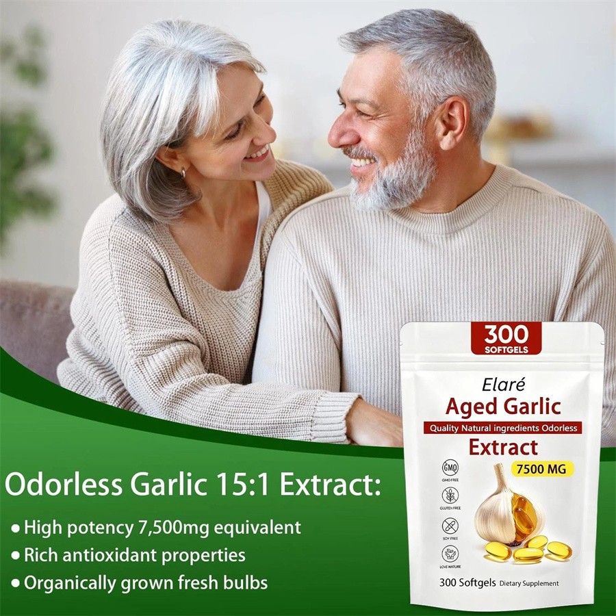 Aged Garlic Extract Supplements Original Formula Heart Health 7500mg 300Capsules