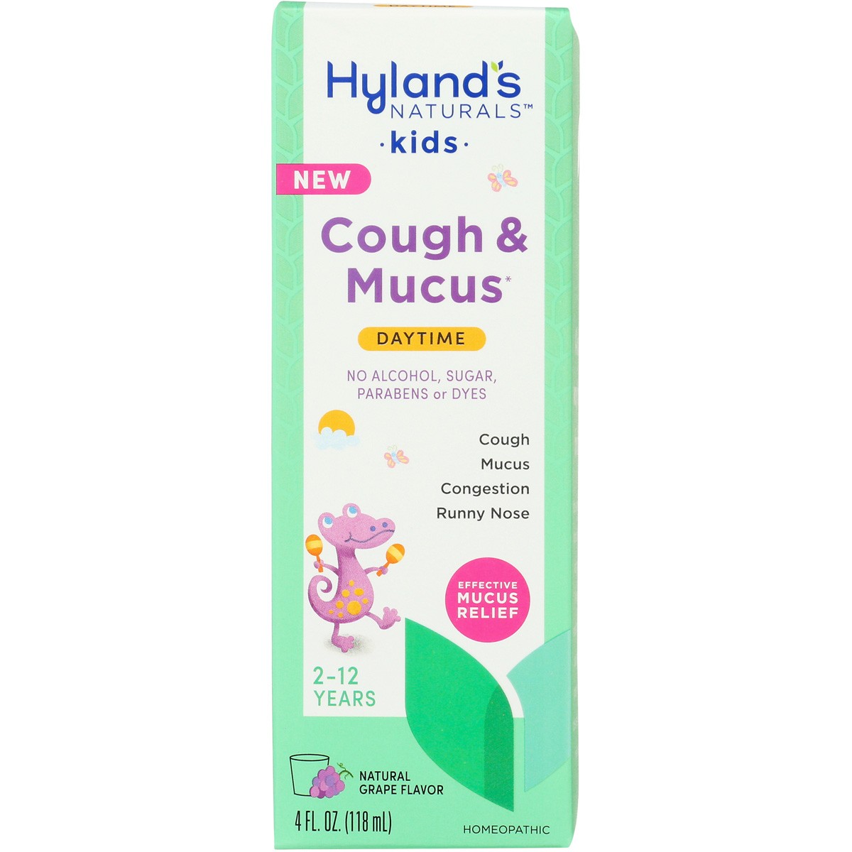 Hyland’S Kids Cough Mucus Daytime Grape Flavor 4 Oz Homeopathic Natural 3 Pack
