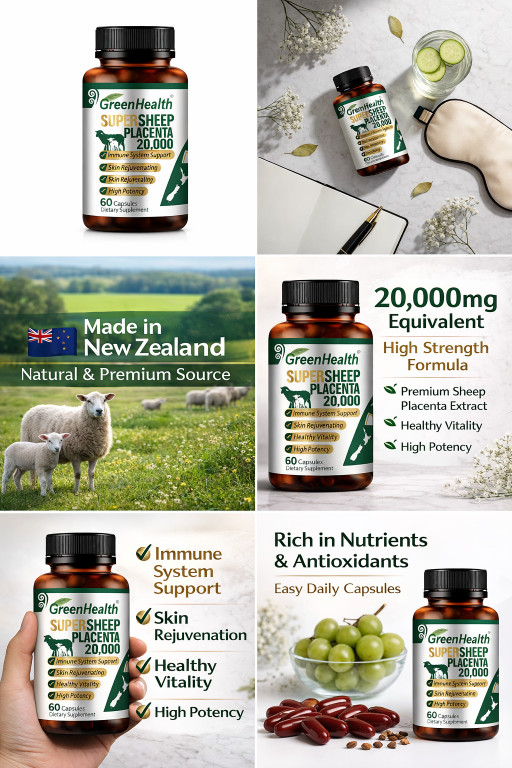 New Zealand Sheep Placenta 20000mg 60 Capsules