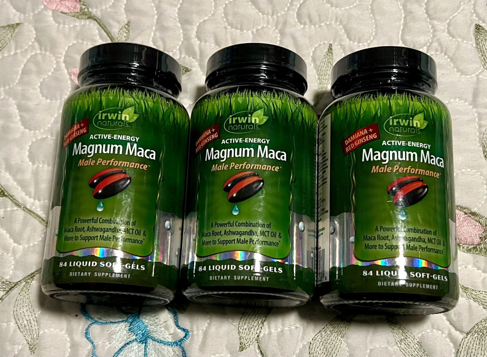 Lot Bundle 3 Pack Irwin Naturals Magnum Maca Root 252 Male Performance Libido