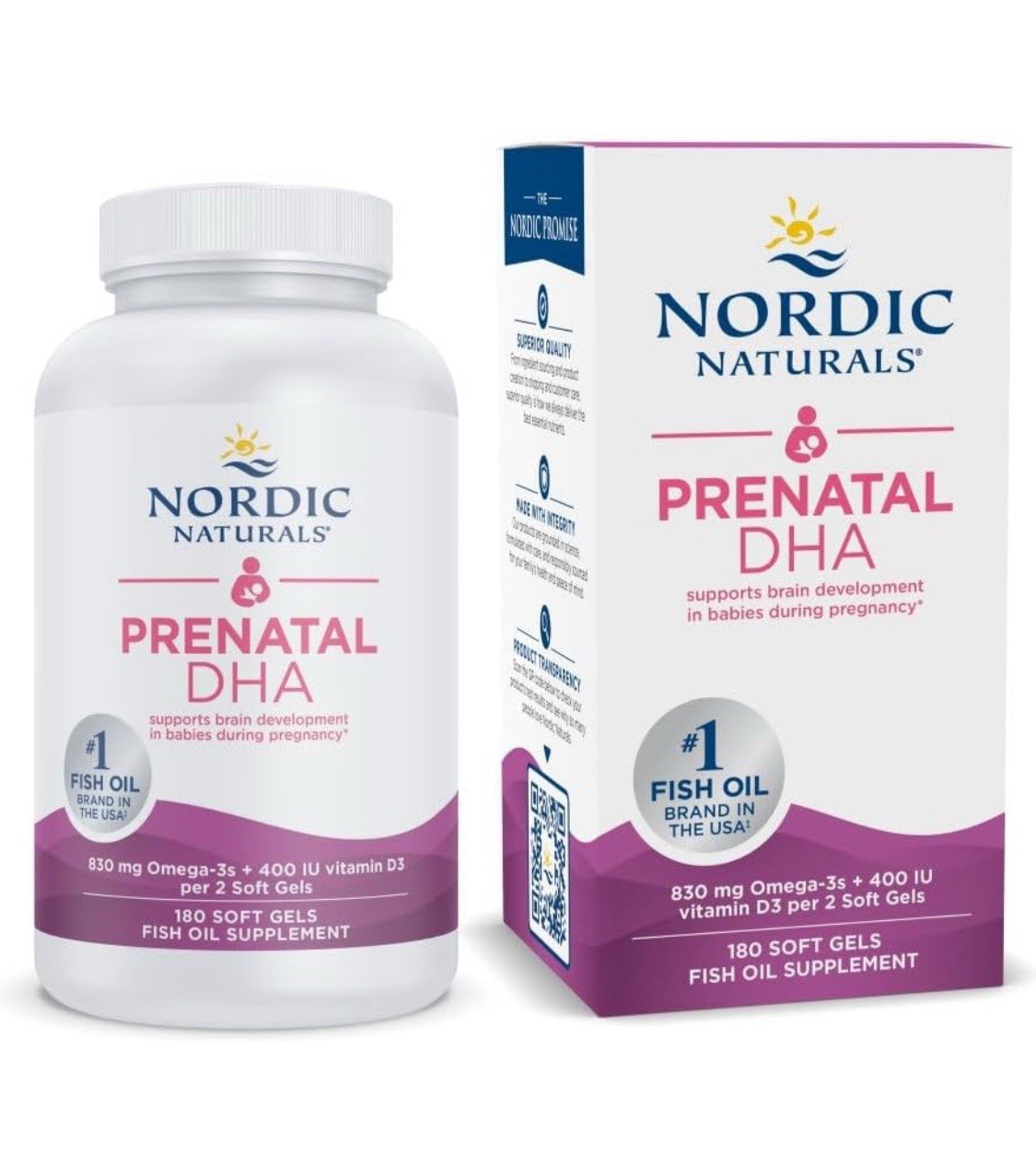 Nordic Naturals Prenatal DHA – Supports Brain Development in Babies, Unflavored