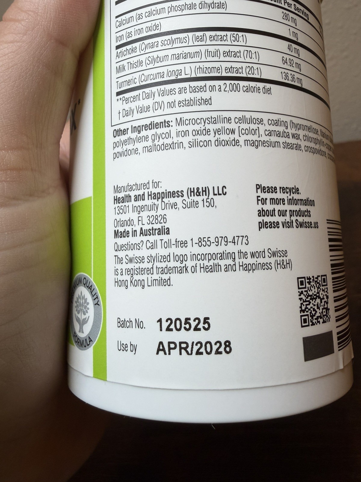 Liver Detox Digestion Support Swisse Dietary Supplement 180 Tablets Exp. 4/28