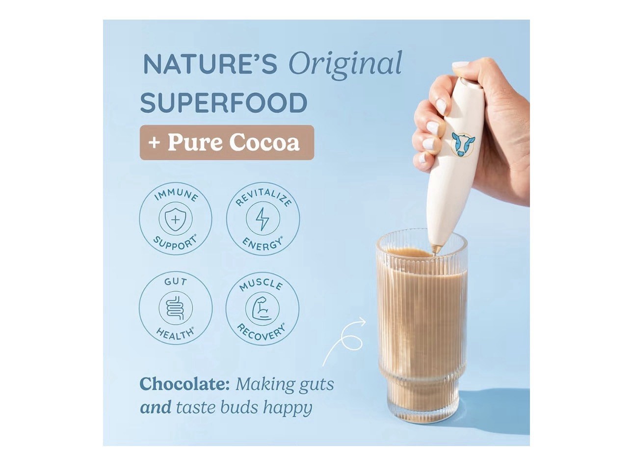 WonderCow Colostrum Supplement Powder Chocolate 60 Servings