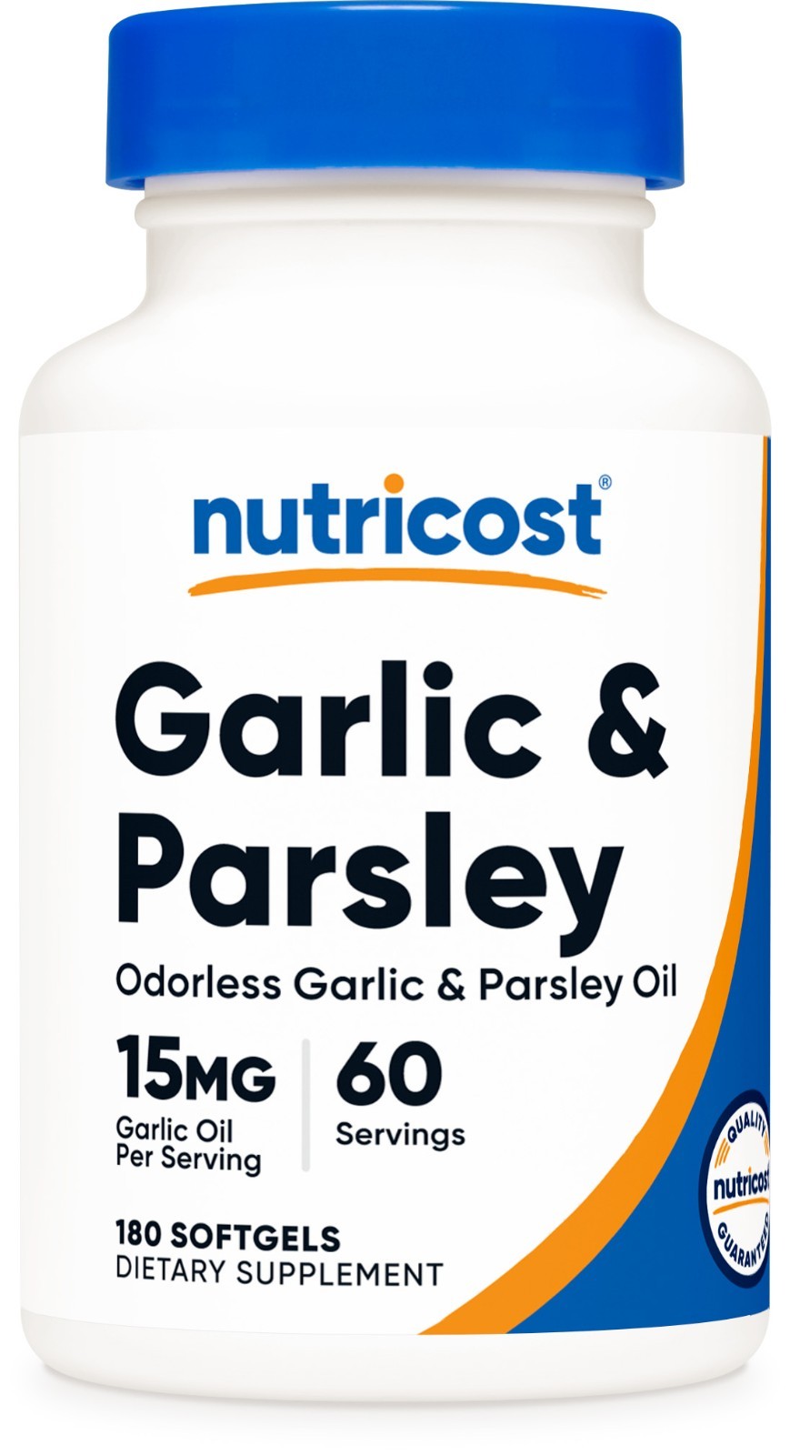 Nutricost Garlic & Parsley Oil (15mg) 180 Softgels – Odorless Garlic & Parsley