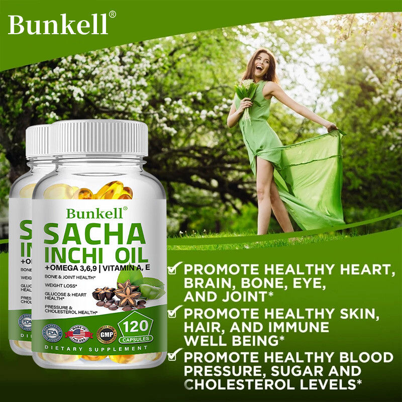 500mg Sacha Inchi Oil Capsules Organic Dietary supplements Antioxidant