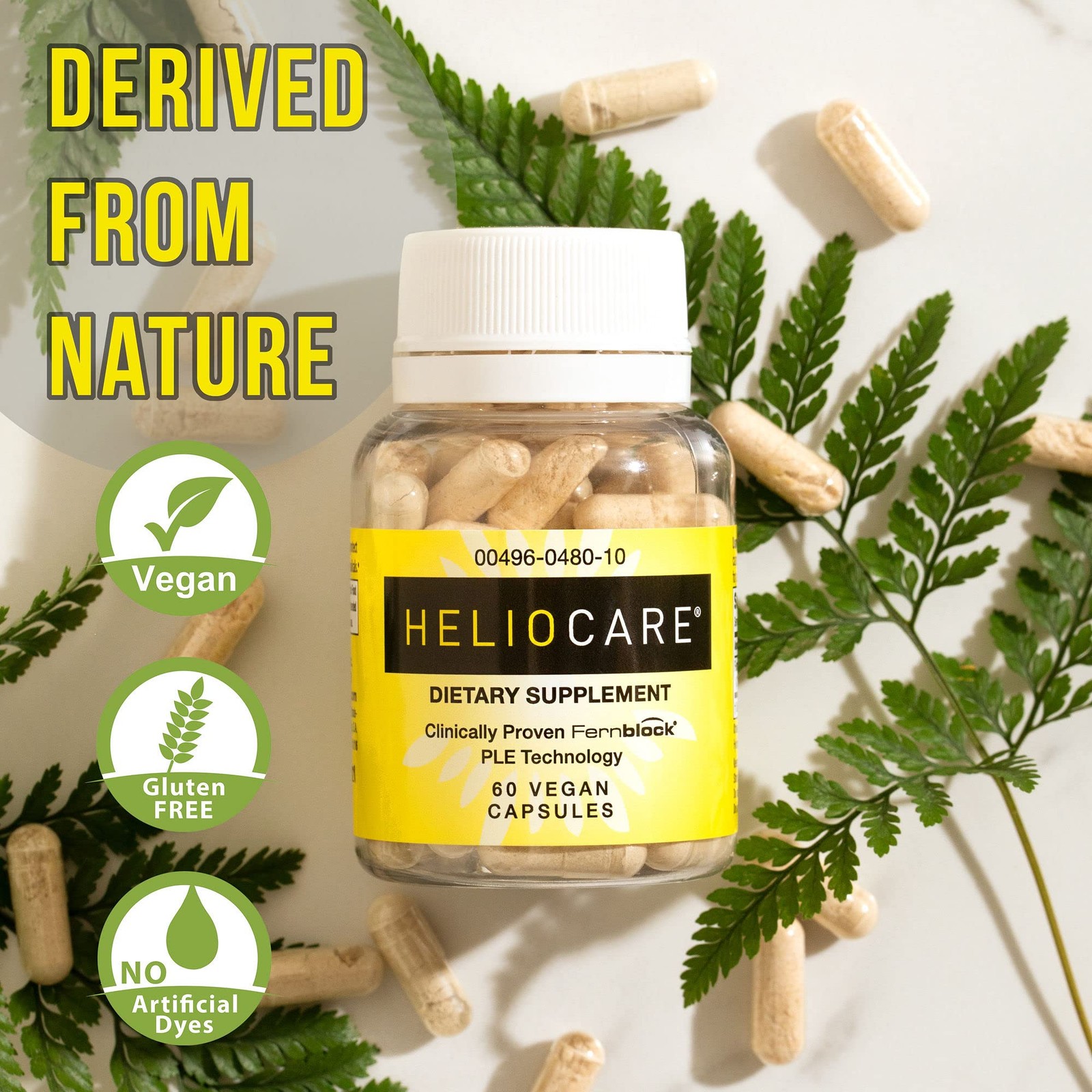 Heliocare Skin Care Dietary Supplement: 240mg 60 Count (Pack of 1), Yellow
