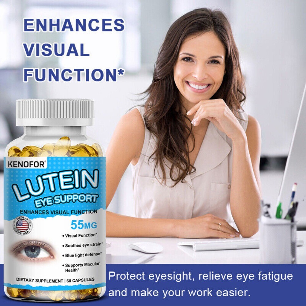 Lutein and Zeaxanthin Capsules 55mg – Premium Eye Protection Formula 60 Caps