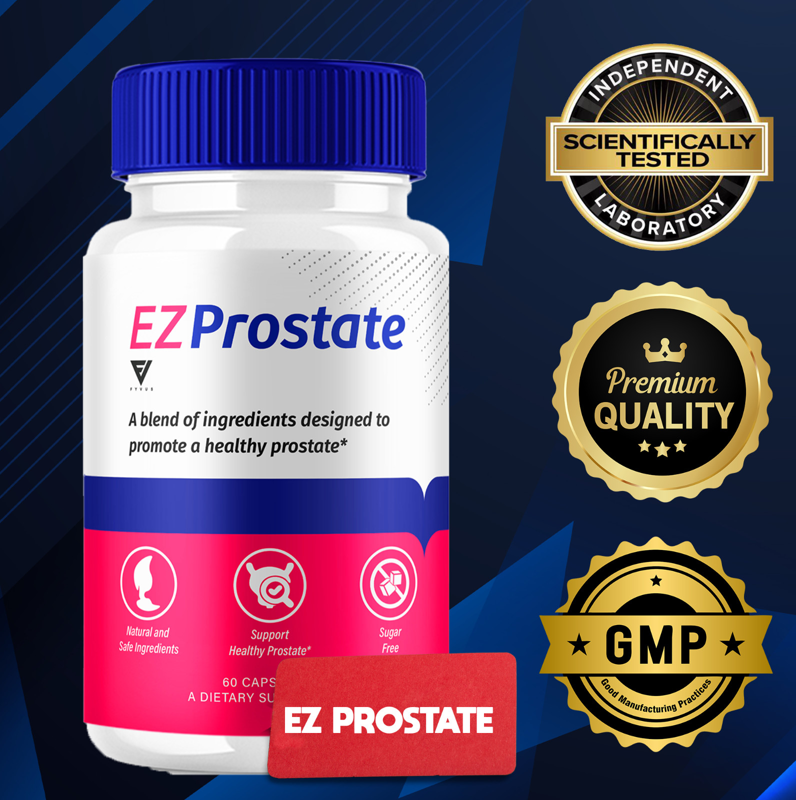 (3 Pack) EZ Prostate Capsules Easy Prostate Advanced Supplement (180 Capsules)