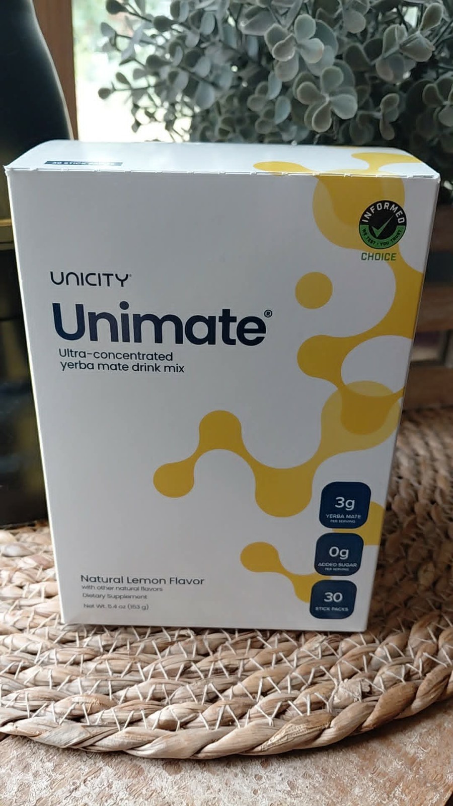 Unicity Unimate Natural Lemon Flavor 30 Packs/Sticks NEW SEALED Exp Dec 2027