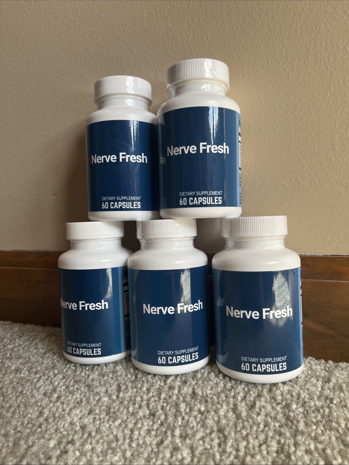 NERVE FRESH 5-Bottle LOT Factory Sealed New Exp09/26 see desc