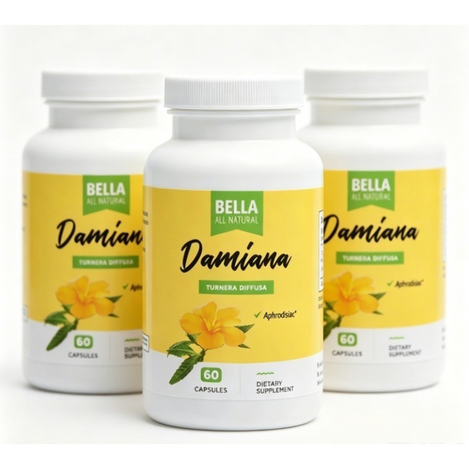Bella Damiana Natural Premium Herbal Supplement 60 Capsules – 1/2/3 Bottles