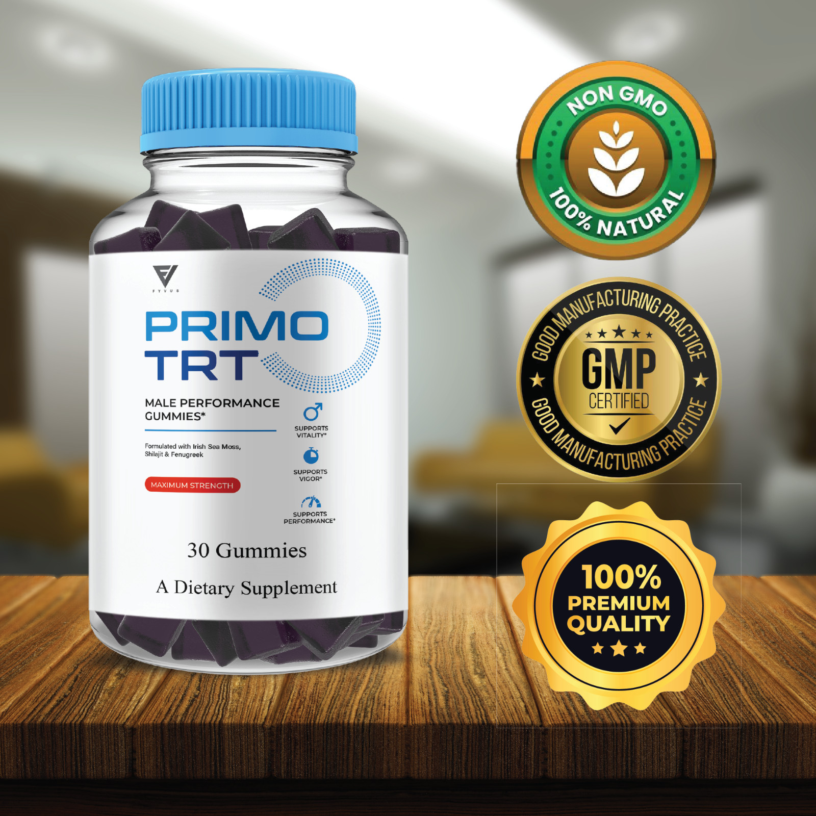 (3 Pack) Primo TRT Performance Gummies, PrimoTRT Energy Support (3 Month Supply)