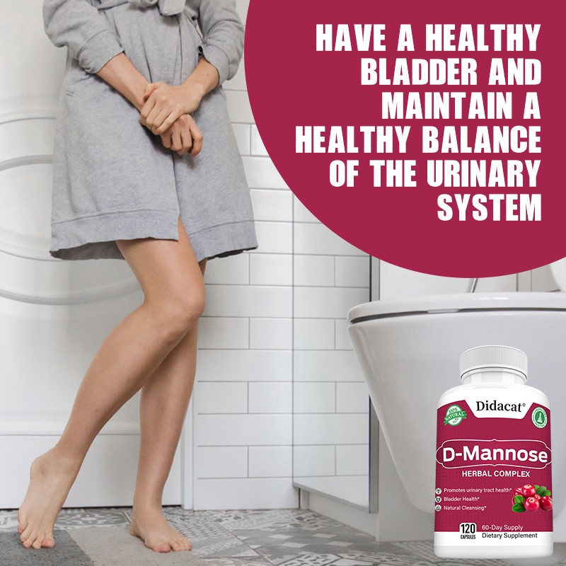 D Mannose Supplements Urinary Tract Cleanse Promotes Bladder Health 120 Capsules