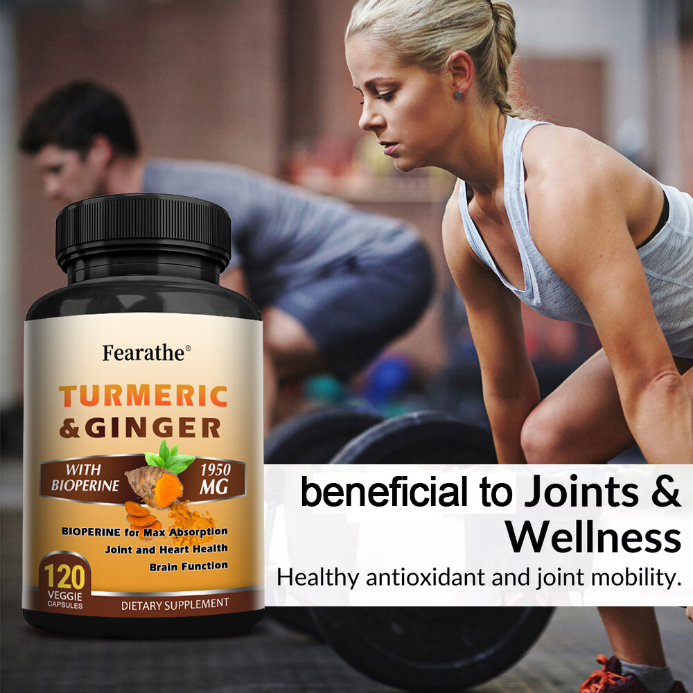 Turmeric & Ginger – 95% Curcuminoids 1950mg Max potency w BioPerine
