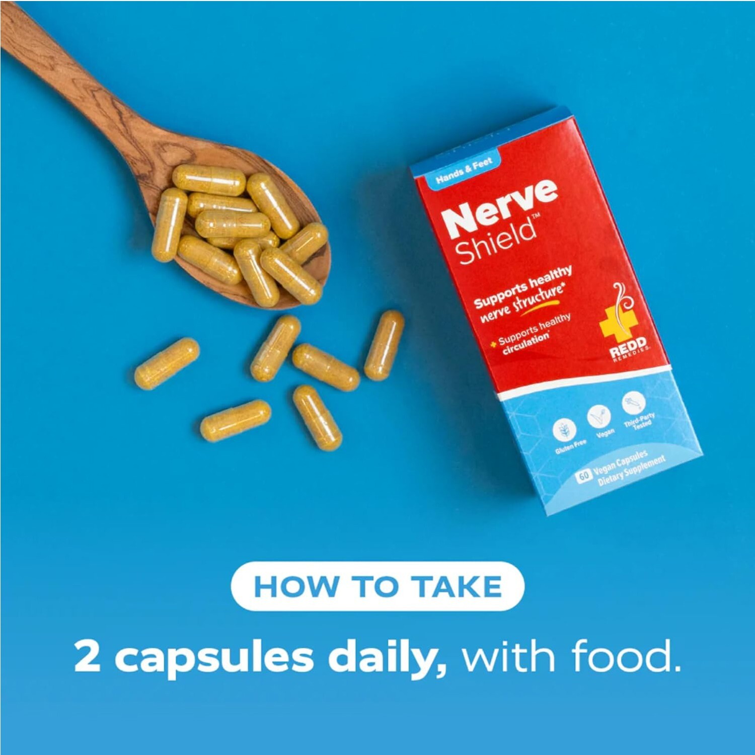Redd Remedies Nerve Shield, Hands And Feet, 60 Tablets