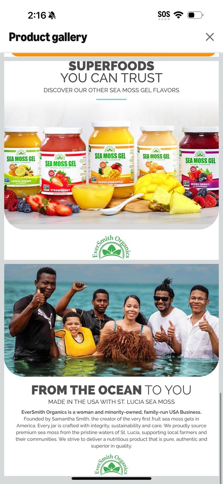 Ausreson Sea Moss Gel Mango Pineapple 10 oz (454g) Dietary Supplement