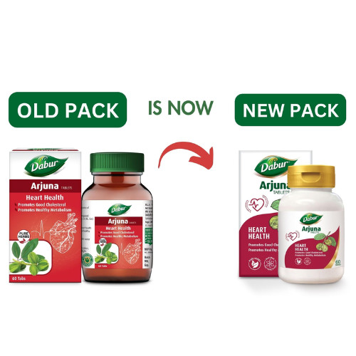 DABUR Arjuna Tablets – 60 Tabs | Promotes Heart Health | Manages Cholesterol