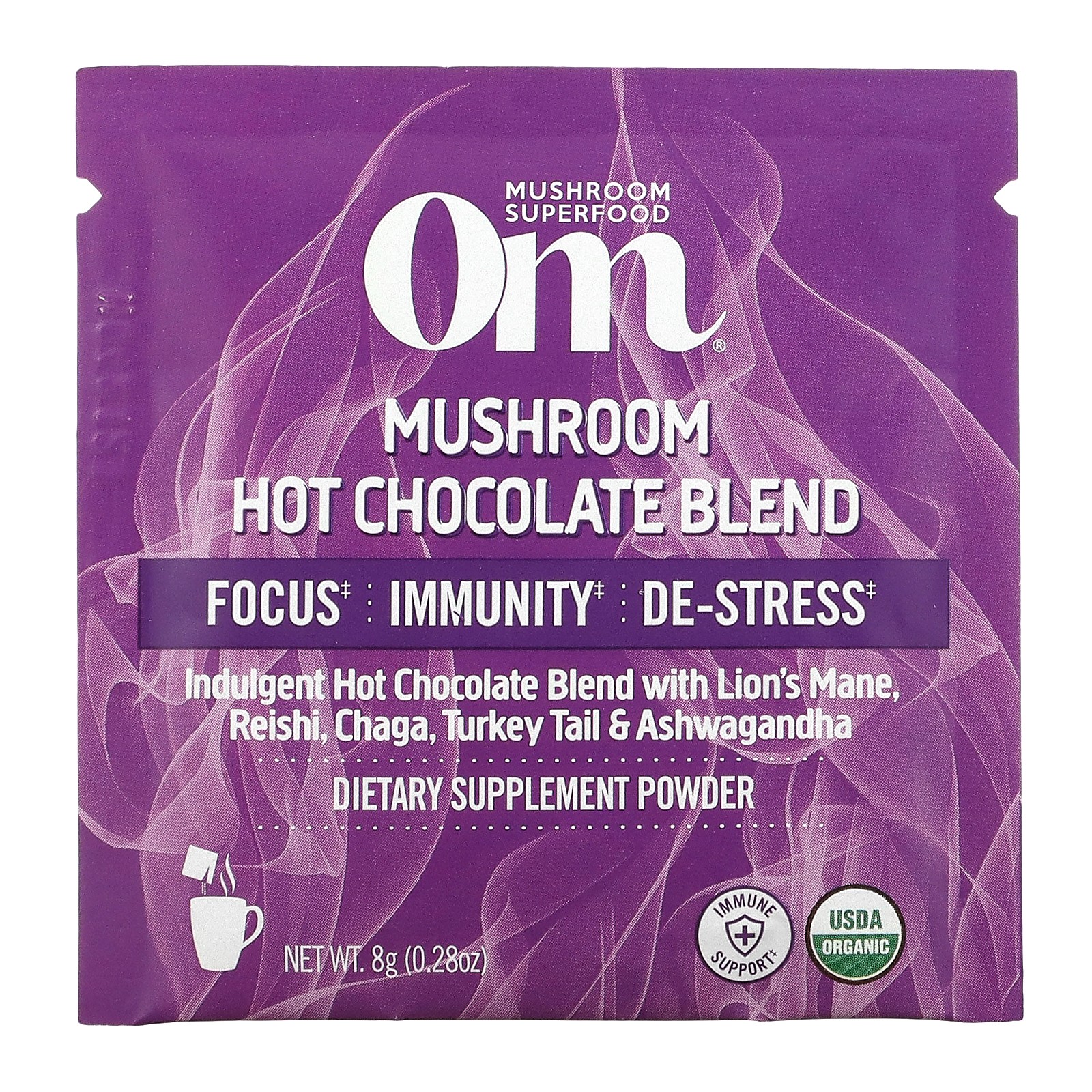 Superfood Mushroom Blend, Hot Chocolate , 10 Packets, 0.28 oz (8 g) Each