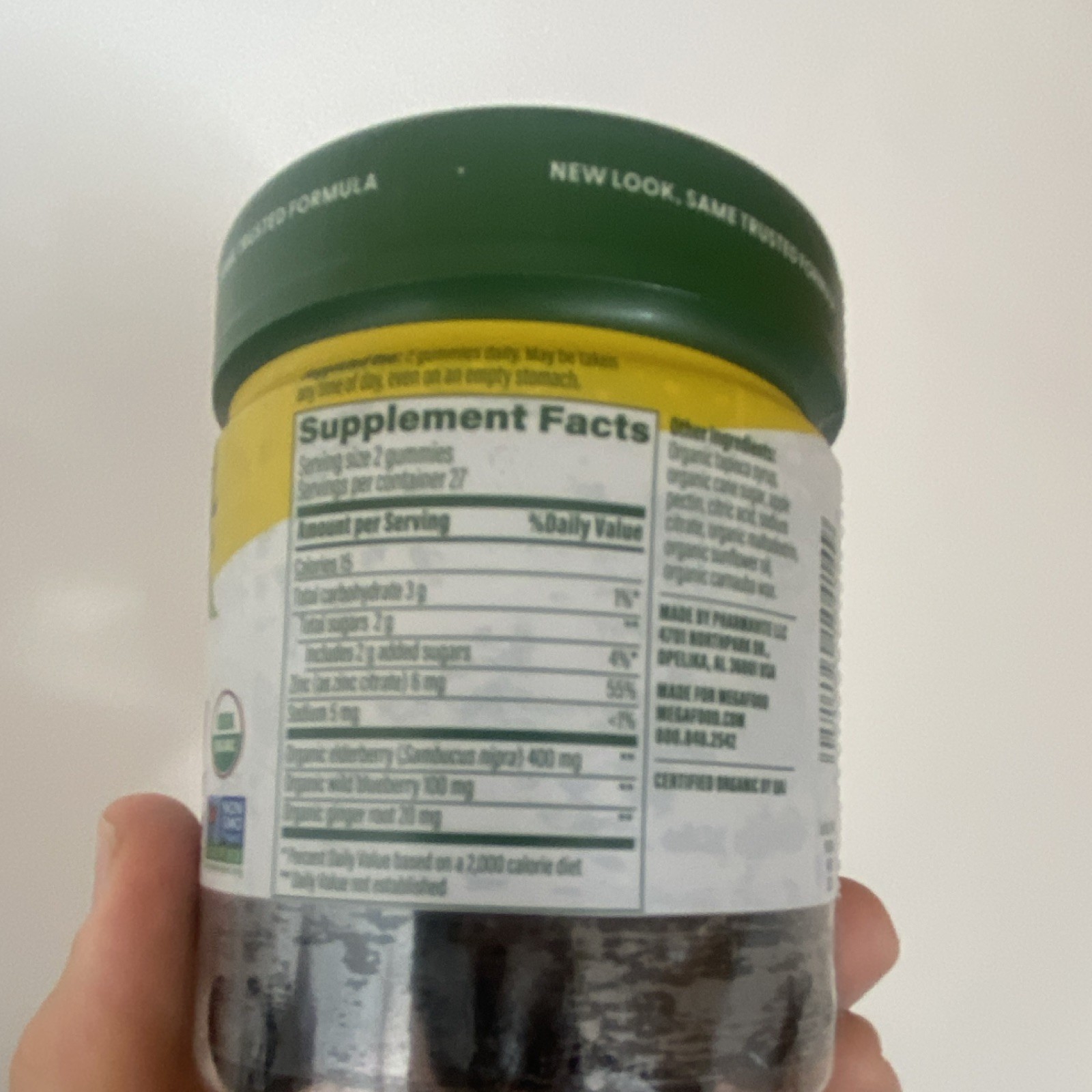 MegaFood Elderberry Immune Support Gummies Organic Berry 54ct 400mg Jun 2027