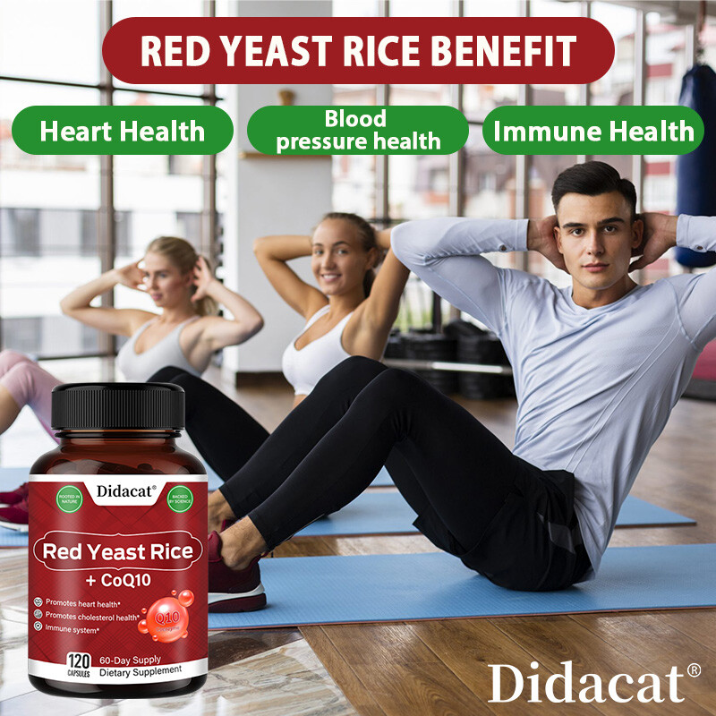 Red Yeast Rice+CoQ10 Capsules Promotes Heart,cardiovascular & Cholesterol Health
