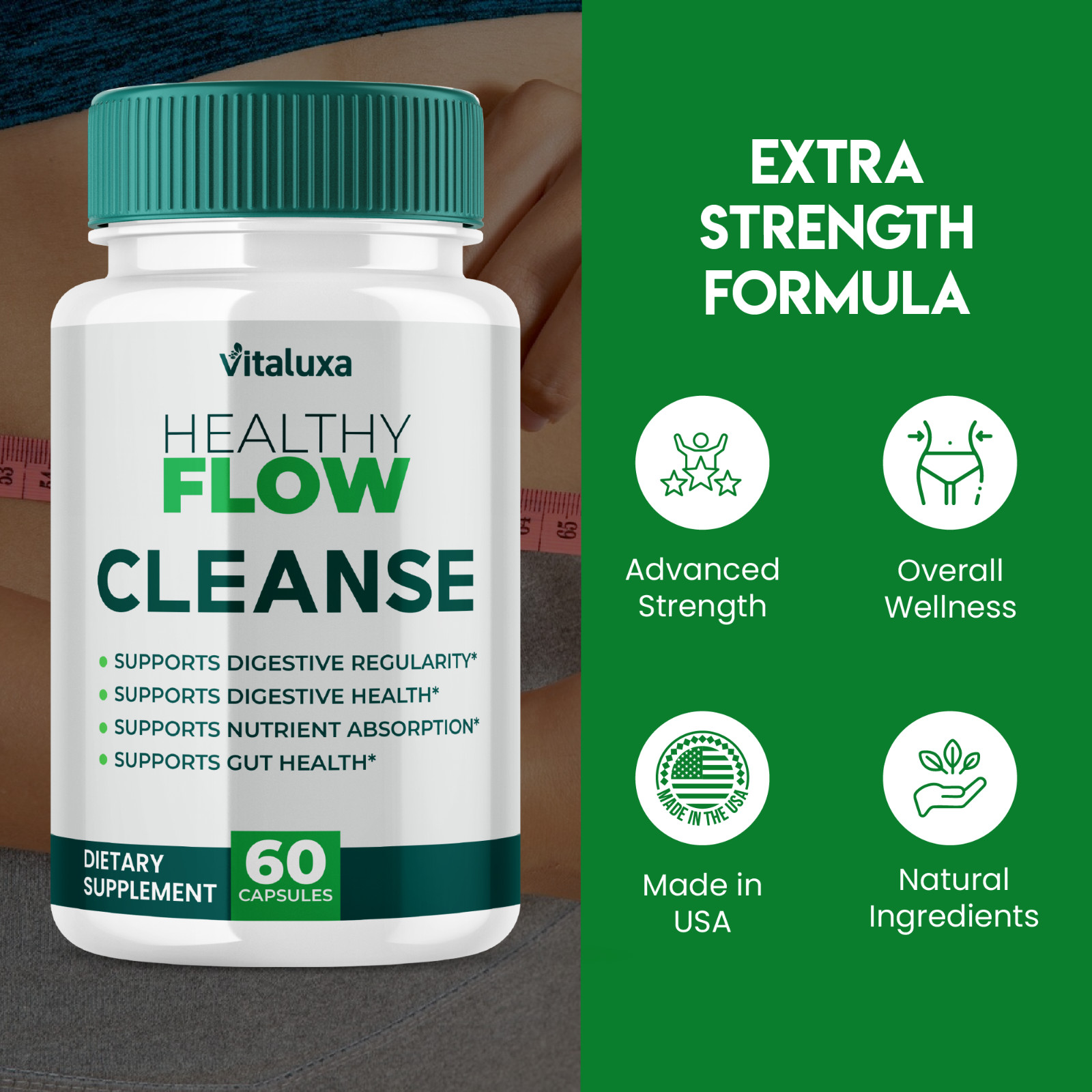 (2 Pack) Healthy Flow Cleanse Capsules, HealthyFlow Blood Support (120 Capsules)