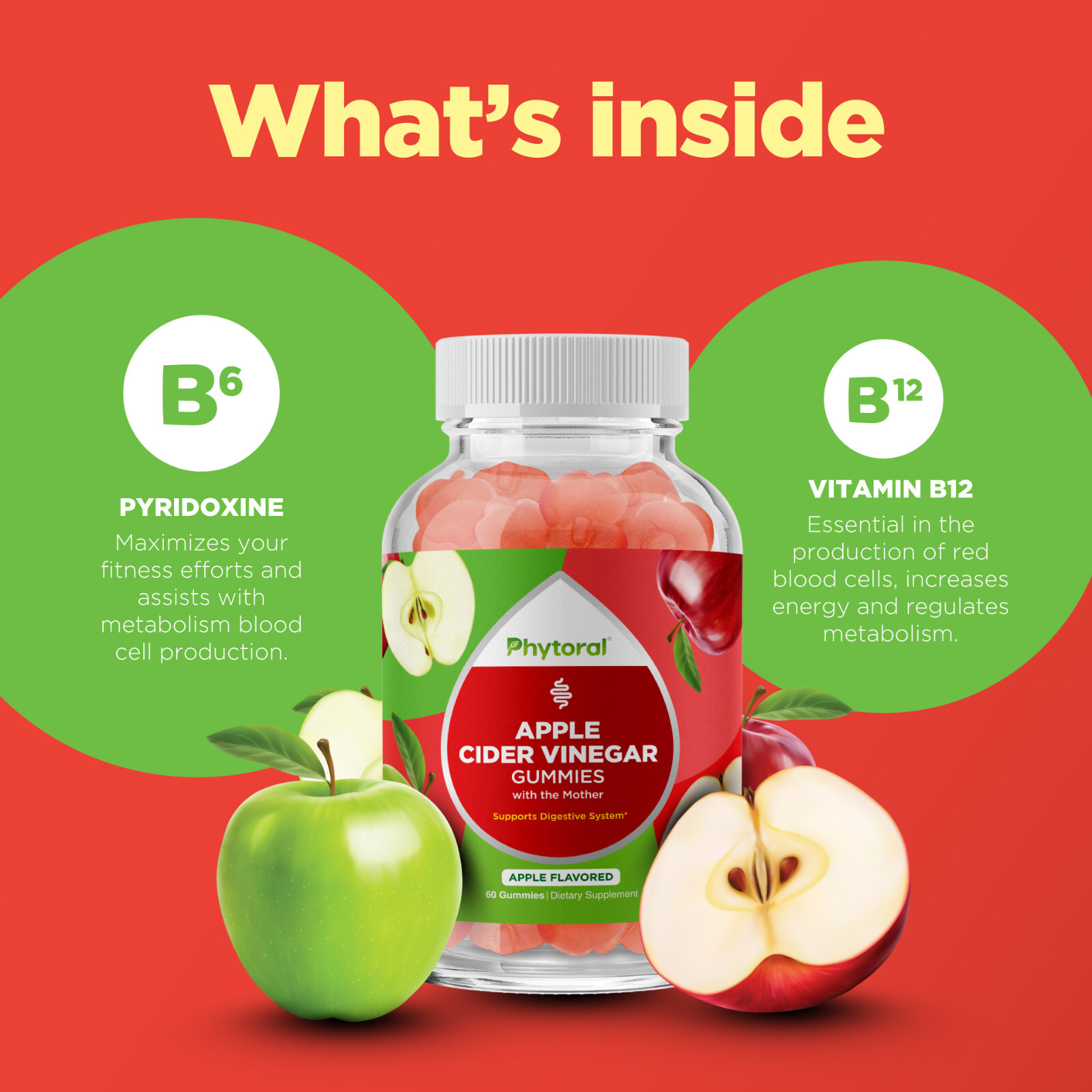 Apple Cider Vinegar Gummies with The Mother – for Immune Support and Digestion