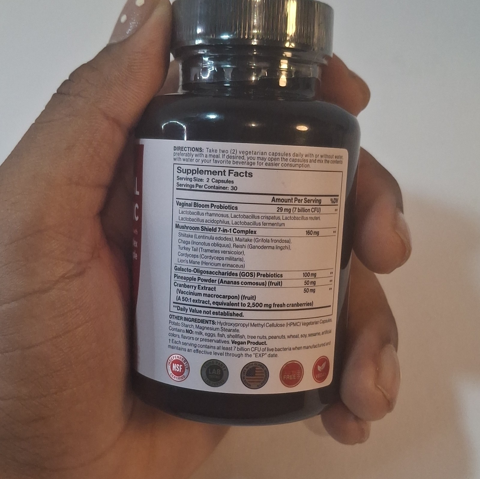 Herauré Vaginal Probiotic Mushroom Complex Cranberry & Pineapple 60 Capsules