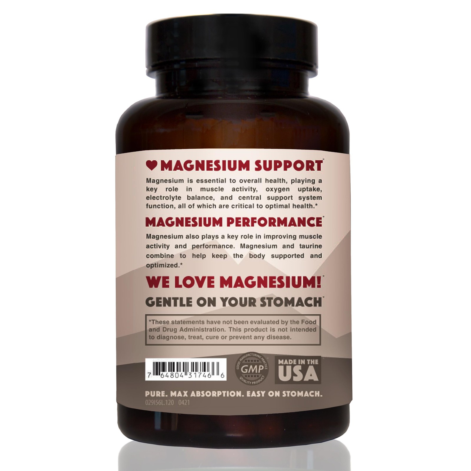 Magnesium Taurate 750mg (150mg Elemental Magnesium) – 120 Count (Pack of 1)