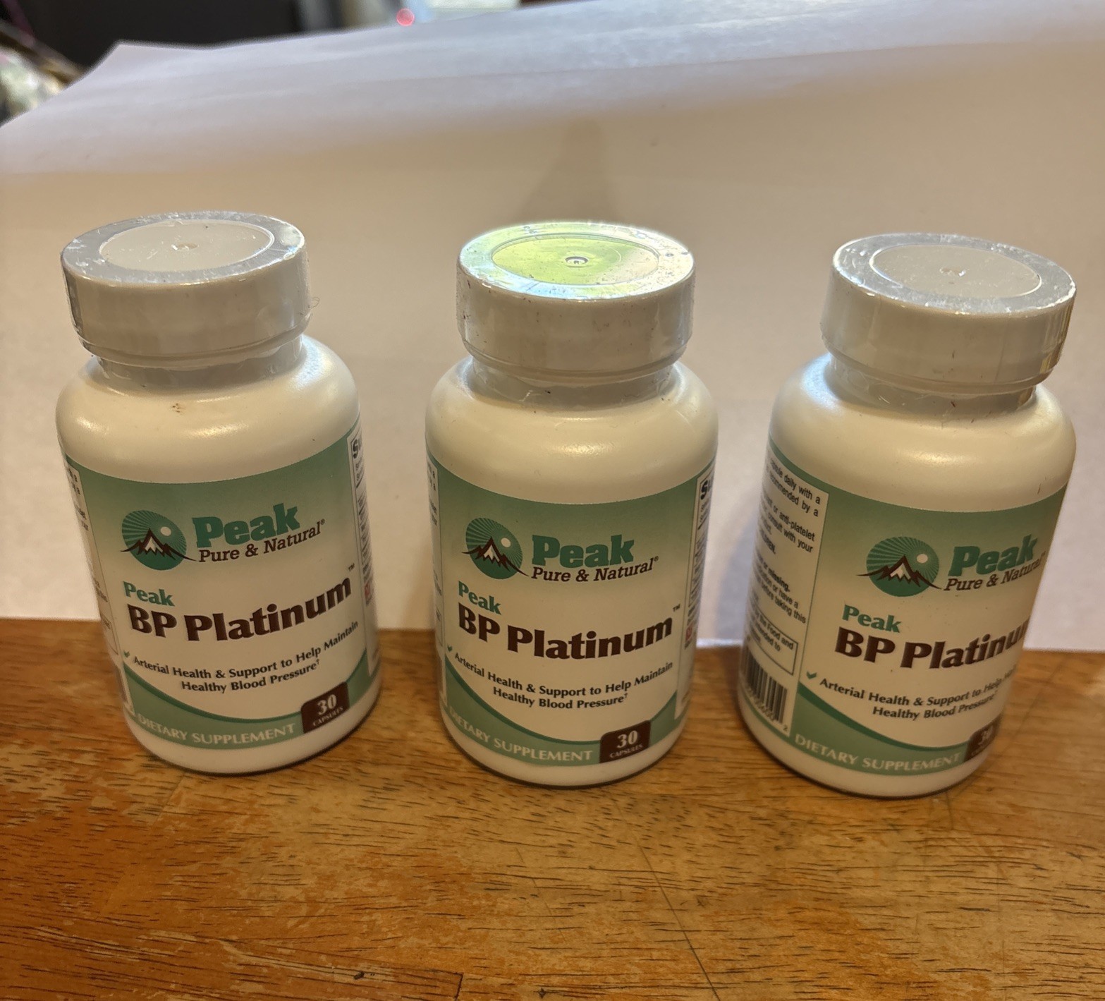 NEW Peak BP Platinum from Peak Pure & Natural Arterial Heath Support Capsules