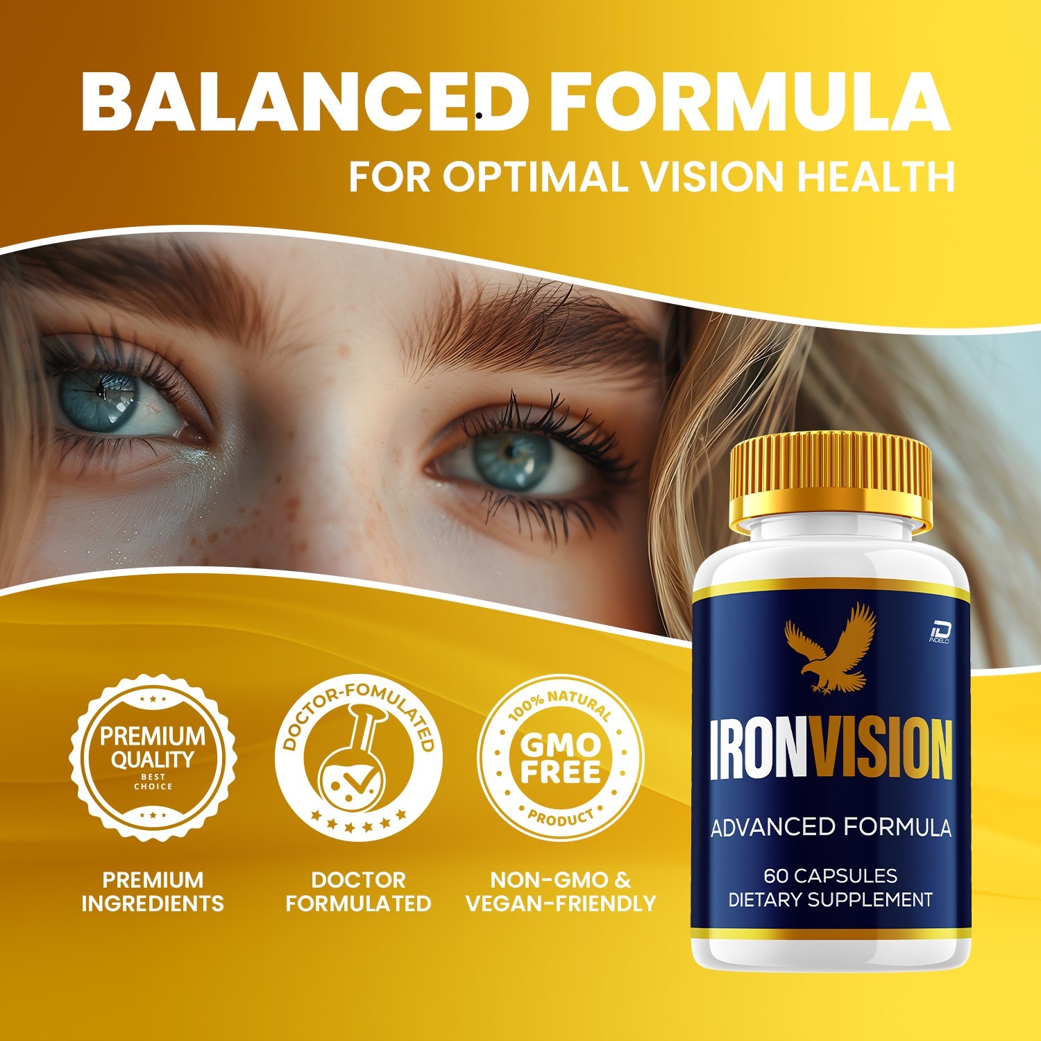(3 Pack) Iron Vision Eye Support Supplement – IronVision Capsules Eye Vitamins