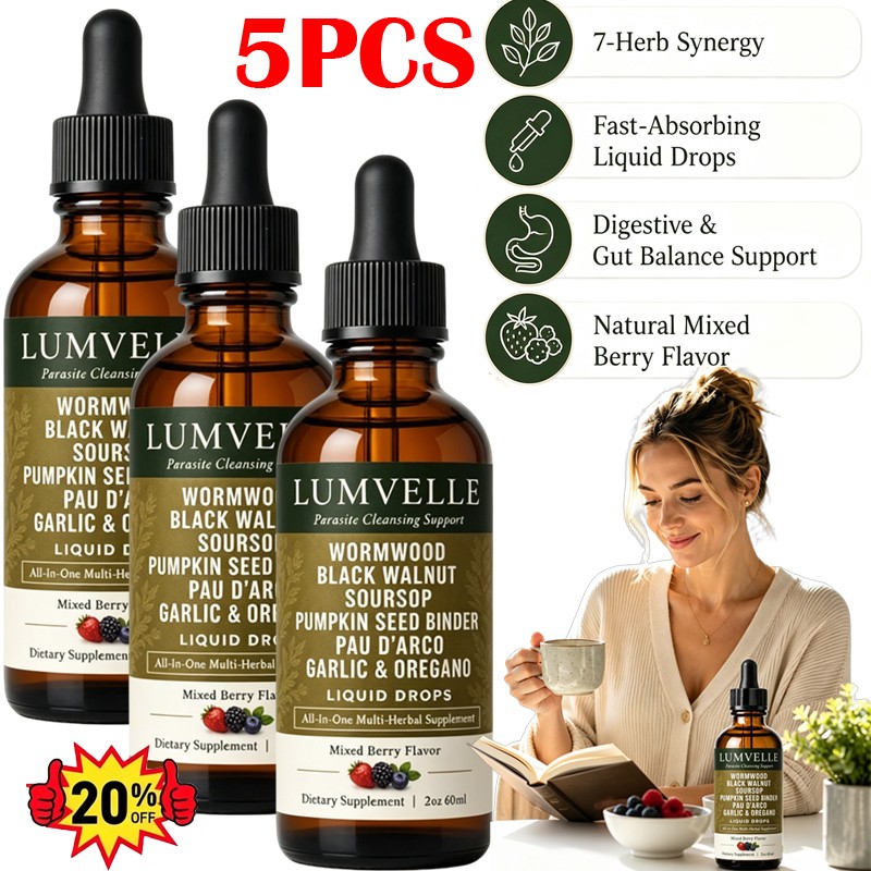 5PCS LUMVELLE Wild Harvested Wormwood Herbal Liquid Botanical Supplement Drops